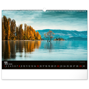 Fotografie k reklamnímu předmětu „NOTIQUE Nástěnný kalendář Krajiny 2026, 48 x 33 cm“