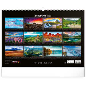 Fotografie k reklamnímu předmětu „NOTIQUE Nástěnný kalendář Krajiny 2026, 48 x 33 cm“