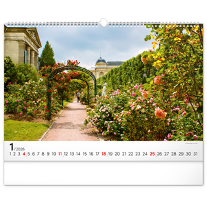 Fotografie k reklamnímu předmětu „NOTIQUE Nástěnný kalendář Zahrady 2026, 48 x 33 cm“