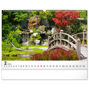 Fotografie k reklamnímu předmětu „NOTIQUE Nástěnný kalendář Zahrady 2026, 48 x 33 cm“