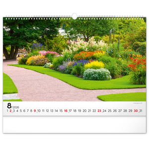 Fotografie k reklamnímu předmětu „NOTIQUE Nástěnný kalendář Zahrady 2026, 48 x 33 cm“