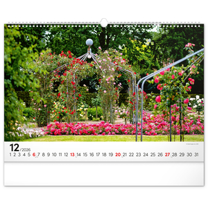 Fotografie k reklamnímu předmětu „NOTIQUE Nástěnný kalendář Zahrady 2026, 48 x 33 cm“