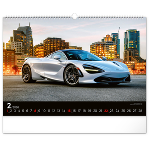Fotografie k reklamnímu předmětu „NOTIQUE Nástěnný kalendář Auta 2026, 48 x 33 cm“