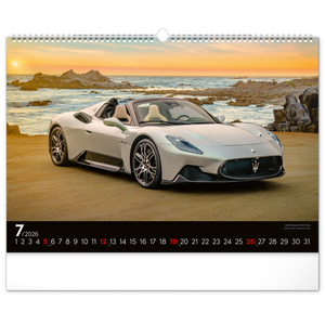 Fotografie k reklamnímu předmětu „NOTIQUE Nástěnný kalendář Auta 2026, 48 x 33 cm“