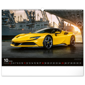 Fotografie k reklamnímu předmětu „NOTIQUE Nástěnný kalendář Auta 2026, 48 x 33 cm“