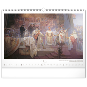 Fotografie k reklamnímu předmětu „NOTIQUE Nástěnný kalendář Slovanská epopej – Alfons Mucha 2026, 48 x 33 cm“