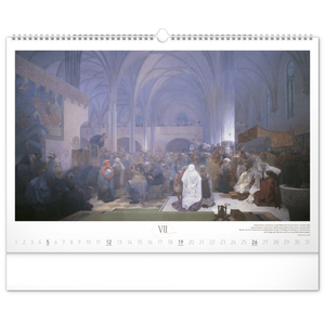 Fotografie k reklamnímu předmětu „NOTIQUE Nástěnný kalendář Slovanská epopej – Alfons Mucha 2026, 48 x 33 cm“