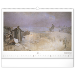 Fotografie k reklamnímu předmětu „NOTIQUE Nástěnný kalendář Slovanská epopej – Alfons Mucha 2026, 48 x 33 cm“
