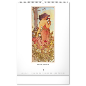 Fotografie k reklamnímu předmětu „NOTIQUE Nástěnný kalendář Alfons Mucha 2026, 33 x 46 cm“