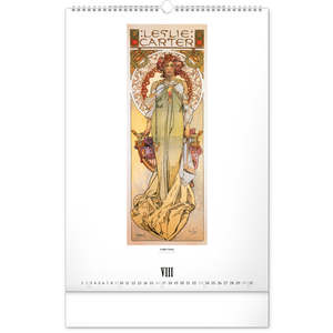 Fotografie k reklamnímu předmětu „NOTIQUE Nástěnný kalendář Alfons Mucha 2026, 33 x 46 cm“