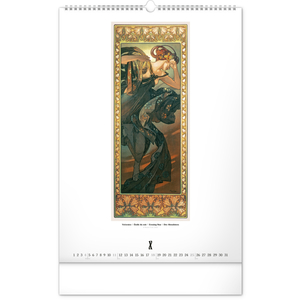 Fotografie k reklamnímu předmětu „NOTIQUE Nástěnný kalendář Alfons Mucha 2026, 33 x 46 cm“