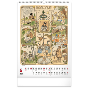 Fotografie k reklamnímu předmětu „NOTIQUE Nástěnný kalendář Josef Lada 2026, 33 x 46 cm“