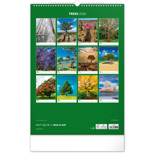 Fotografie k reklamnímu předmětu „NOTIQUE Nástěnný kalendář Stromy 2026, 33 x 46 cm“