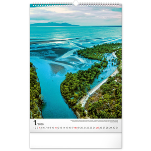 Fotografie k reklamnímu předmětu „NOTIQUE Nástěnný kalendář Voda 2026, 33 x 46 cm“