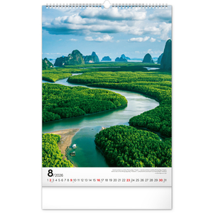 Fotografie k reklamnímu předmětu „NOTIQUE Nástěnný kalendář Voda 2026, 33 x 46 cm“