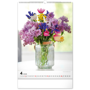 Fotografie k reklamnímu předmětu „NOTIQUE Nástěnný kalendář Kytice 2026, 33 x 46 cm“
