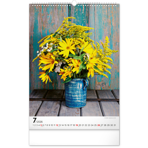 Fotografie k reklamnímu předmětu „NOTIQUE Nástěnný kalendář Kytice 2026, 33 x 46 cm“