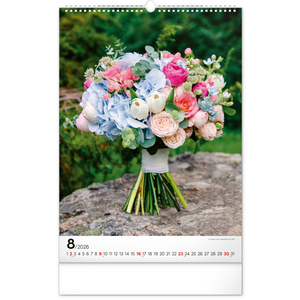 Fotografie k reklamnímu předmětu „NOTIQUE Nástěnný kalendář Kytice 2026, 33 x 46 cm“