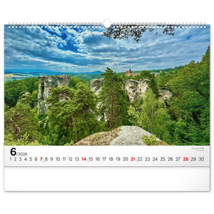 Fotografie k reklamnímu předmětu „NOTIQUE Nástěnný kalendář Panoramata Česka 2026, 48 x 33 cm“