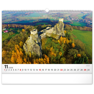 Fotografie k reklamnímu předmětu „NOTIQUE Nástěnný kalendář Panoramata Česka 2026, 48 x 33 cm“