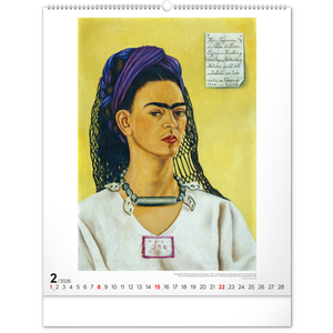 Fotografie k reklamnímu předmětu „NOTIQUE Nástěnný kalendář Frida Kahlo 2026, 48 x 56 cm“