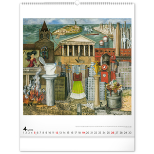 Fotografie k reklamnímu předmětu „NOTIQUE Nástěnný kalendář Frida Kahlo 2026, 48 x 56 cm“