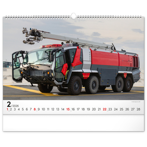 Fotografie k reklamnímu předmětu „NOTIQUE Nástěnný kalendář Hasičské vozy 2026, 48 x 33 cm“