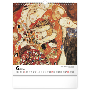 Fotografie k reklamnímu předmětu „NOTIQUE Nástěnný kalendář Gustav Klimt 2026, 30 x 34 cm“