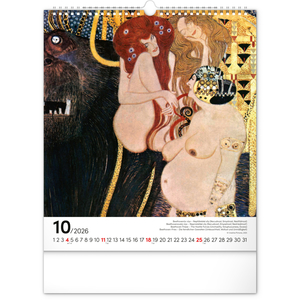Fotografie k reklamnímu předmětu „NOTIQUE Nástěnný kalendář Gustav Klimt 2026, 30 x 34 cm“