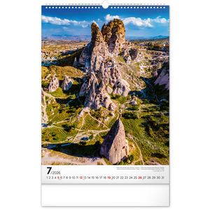 Fotografie k reklamnímu předmětu „NOTIQUE Nástěnný kalendář Národní parky světa 2026, 33 x 46 cm“