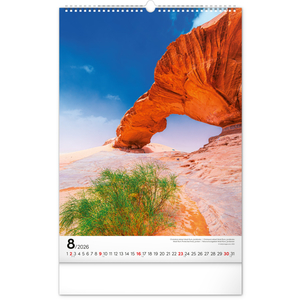 Fotografie k reklamnímu předmětu „NOTIQUE Nástěnný kalendář Národní parky světa 2026, 33 x 46 cm“