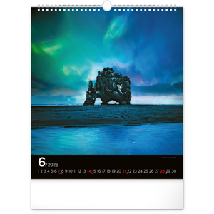 Fotografie k reklamnímu předmětu „NOTIQUE Nástěnný kalendář Polární záře 2026, 30 x 34 cm“