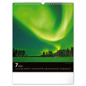 Fotografie k reklamnímu předmětu „NOTIQUE Nástěnný kalendář Polární záře 2026, 30 x 34 cm“