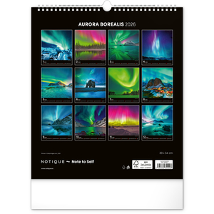 Fotografie k reklamnímu předmětu „NOTIQUE Nástěnný kalendář Polární záře 2026, 30 x 34 cm“