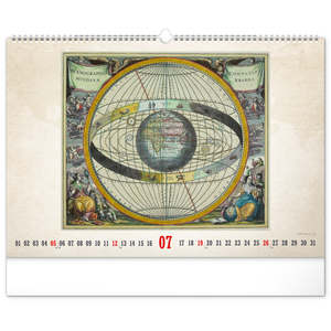 Fotografie k reklamnímu předmětu „NOTIQUE Nástěnný kalendář Staré mapy 2026, 48 x 33 cm“