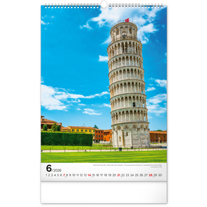 Fotografie k reklamnímu předmětu „NOTIQUE Nástěnný kalendář Světové monumenty 2026, 33 x 46 cm“