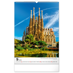 Fotografie k reklamnímu předmětu „NOTIQUE Nástěnný kalendář Světové monumenty 2026, 33 x 46 cm“