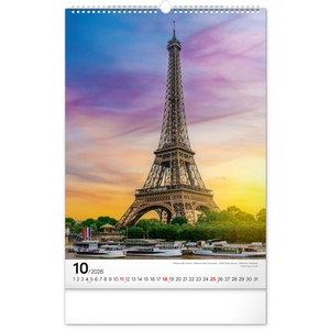 Fotografie k reklamnímu předmětu „NOTIQUE Nástěnný kalendář Světové monumenty 2026, 33 x 46 cm“