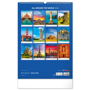 Fotografie k reklamnímu předmětu „NOTIQUE Nástěnný kalendář Světové monumenty 2026, 33 x 46 cm“
