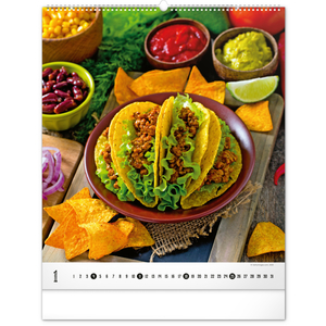 Fotografie k reklamnímu předmětu „NOTIQUE Nástěnný kalendář Gourmet 2026, 48 x 56 cm“