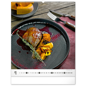 Fotografie k reklamnímu předmětu „NOTIQUE Nástěnný kalendář Gourmet 2026, 48 x 56 cm“