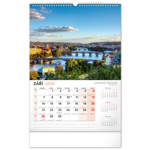 Fotografie k reklamnímu předmětu „NOTIQUE Nástěnný kalendář Praha 2026, 33 x 46 cm“