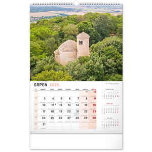 Fotografie k reklamnímu předmětu „NOTIQUE Nástěnný kalendář Má vlast 2026, 33 x 46 cm“
