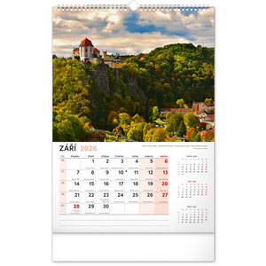 Fotografie k reklamnímu předmětu „NOTIQUE Nástěnný kalendář Má vlast 2026, 33 x 46 cm“