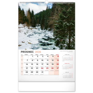 Fotografie k reklamnímu předmětu „NOTIQUE Nástěnný kalendář Má vlast 2026, 33 x 46 cm“