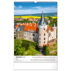 Fotografie k reklamnímu předmětu „NOTIQUE Nástěnný kalendář Hrady a zámky 2026, 33 x 46 cm“