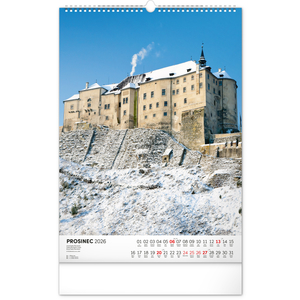 Fotografie k reklamnímu předmětu „NOTIQUE Nástěnný kalendář Hrady a zámky 2026, 33 x 46 cm“