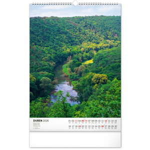 Fotografie k reklamnímu předmětu „NOTIQUE Nástěnný kalendář Národní parky Čech a Moravy 2026, 33 x 46 cm“