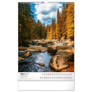 Fotografie k reklamnímu předmětu „NOTIQUE Nástěnný kalendář Národní parky Čech a Moravy 2026, 33 x 46 cm“