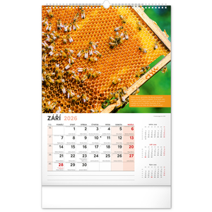 Fotografie k reklamnímu předmětu „NOTIQUE Nástěnný Včelařský kalendář 2026, 33 x 46 cm“